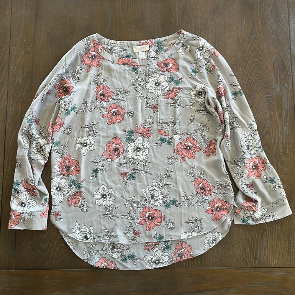 LOFT flower blouse